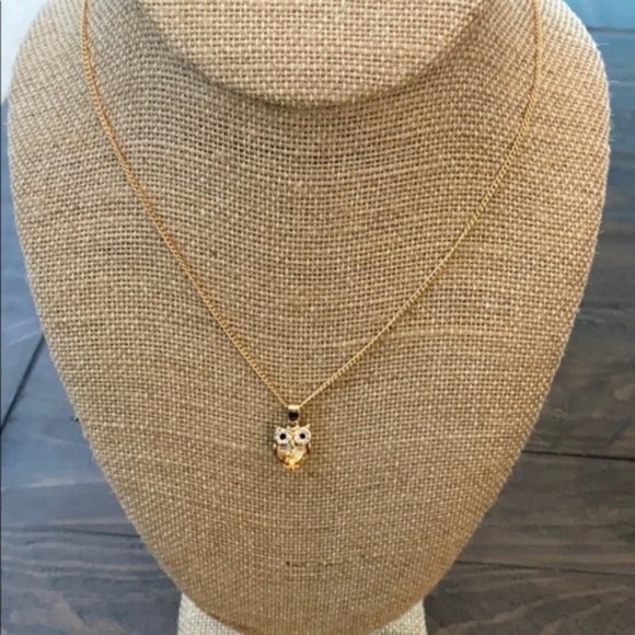 Owl Gold Tone Necklace - Picture 1 of 3